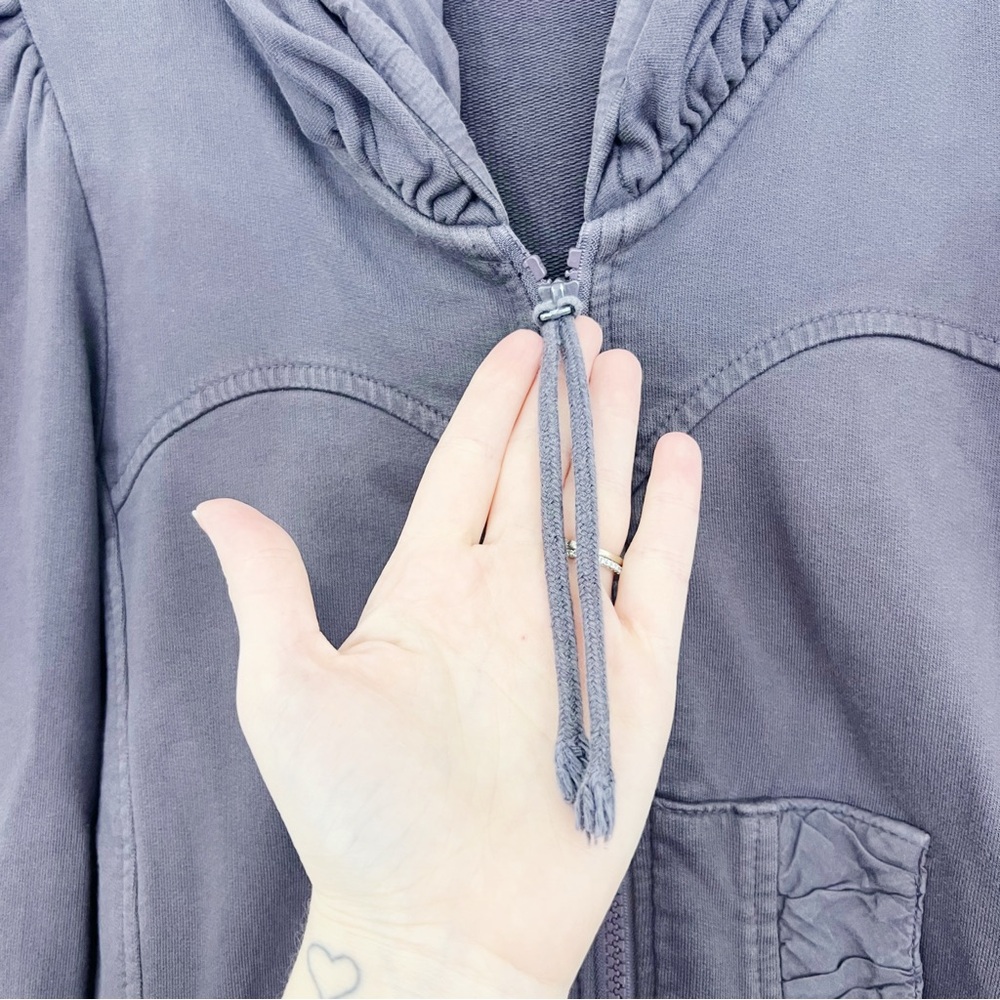 Prairie Underground Long Cloak Hoodie Zip Up Sweatshirt Size Small Organic - Picture 4 of 7